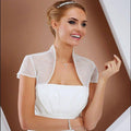 Short Sleeve Bridal Bolero Jacket Organza Summer Bridal Wrap - Frimunt Clothing Co.