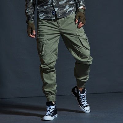 High Quality Khaki Casual Pants Men Military Tactical Joggers Camouflage Cargo Pants Multi-Pocket Army Trousers - Frimunt Clothing Co.
