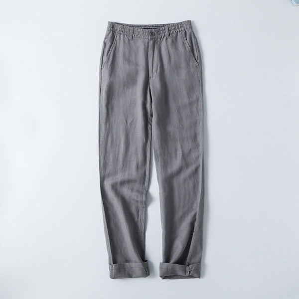 Plus Size M-5XL Summer Linen Casual Elastic Waist Men's Pants Breathable Thin - Frimunt Clothing Co.