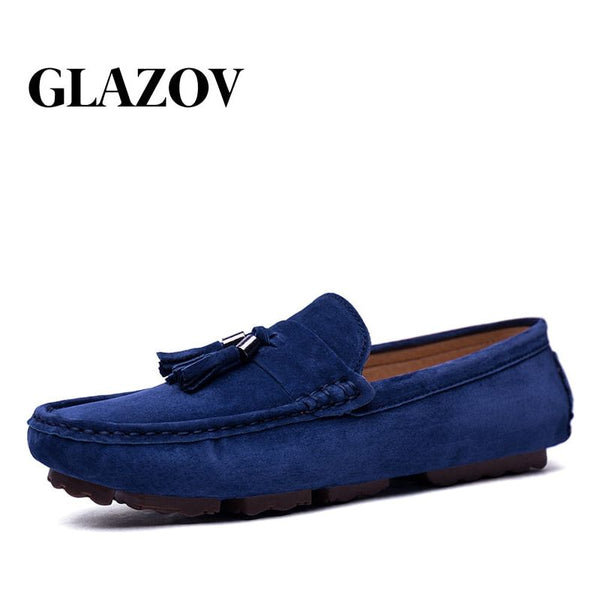 Luxury Brand Fashion Soft Moccasins Men Loafers High Quality Genuine Leather Suede Driving Shoes