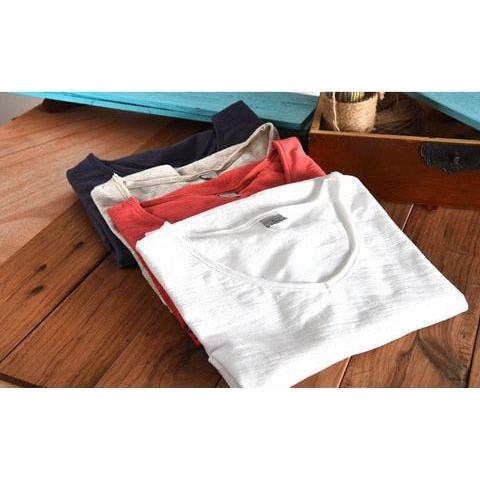 Men Raw Cotton T-Shirt Men Short Sleeve V-neck Breathable Soft Loose High Quality T-shirt - Frimunt Clothing Co.