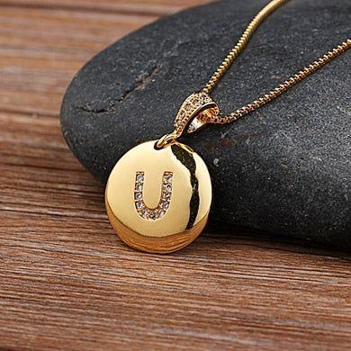 Hot Sale Top Quality Women's Initial Letter Necklace Gold Color 26 Letters Charm Pendants - Frimunt Clothing Co.