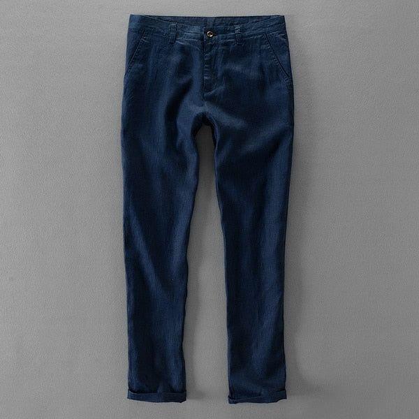 100% Pure Linen High Quality Casual Men Pants - Frimunt Clothing Co.