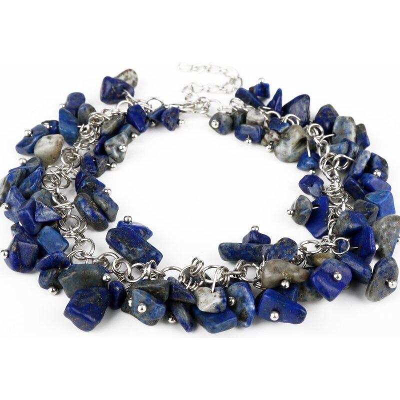 Women Charm Bracelet Unique Small Natural Stones Turquoises Handmade Artcraft Boho - Frimunt Clothing Co.