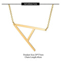 Large Initial Necklace 100% Stainless Steel Jewelry Big Letter A-Z Gold - Frimunt Clothing Co.