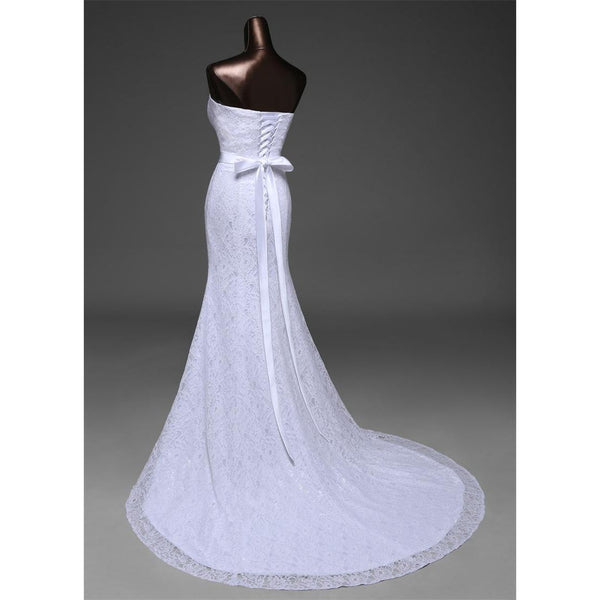 Nyla Crystal Belt Sweetheart Neckline Mermaid Wedding Dress - Frimunt Clothing Co.