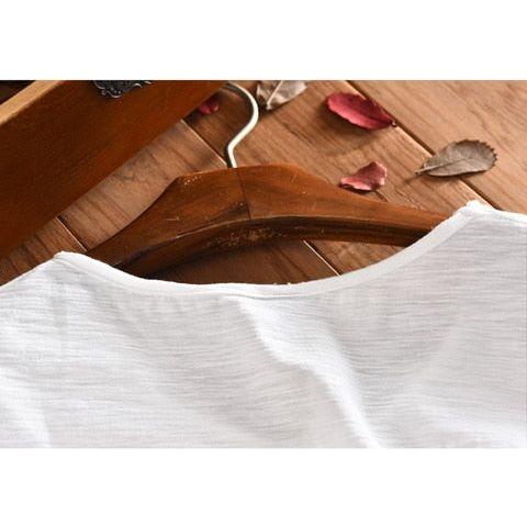 Men Raw Cotton T-Shirt Men Short Sleeve V-neck Breathable Soft Loose High Quality T-shirt - Frimunt Clothing Co.