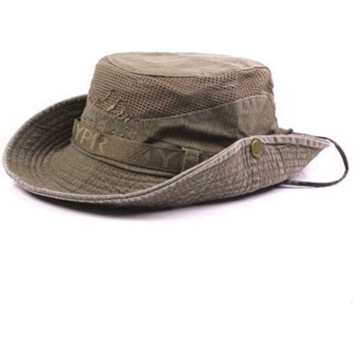 Adult Men's Summer Mesh Breathable Retro 100% Cotton Panama Hat Jungle Fishing Beach - Frimunt Clothing Co.