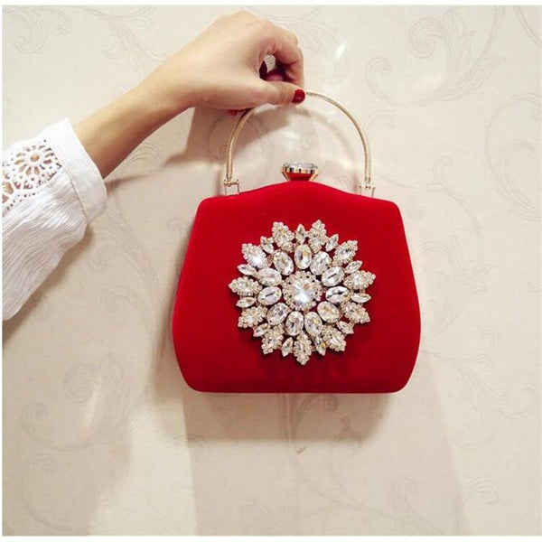New Diamond Sun Flowers Evening Bags Luxury Clutch Bags - Frimunt Clothing Co.