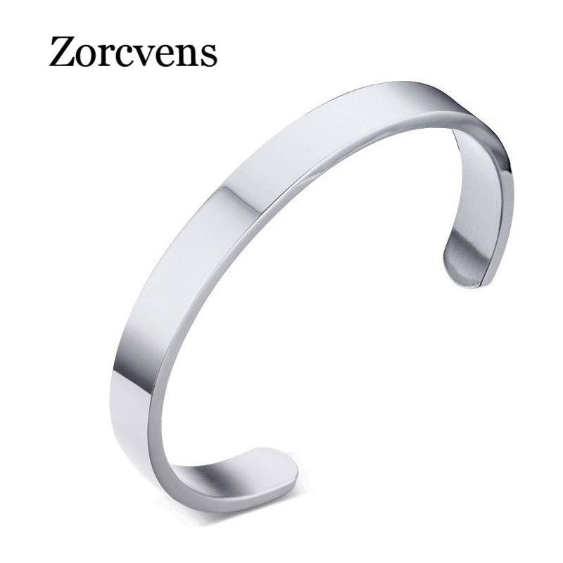 ZORCVENS Unisex Bracelet Cuff Stainless Steel Silver/Gold/Black/Rose Gold - Frimunt Clothing Co.