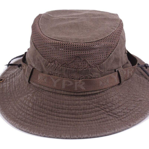 Adult Men's Summer Mesh Breathable Retro 100% Cotton Panama Hat Jungle Fishing Beach - Frimunt Clothing Co.