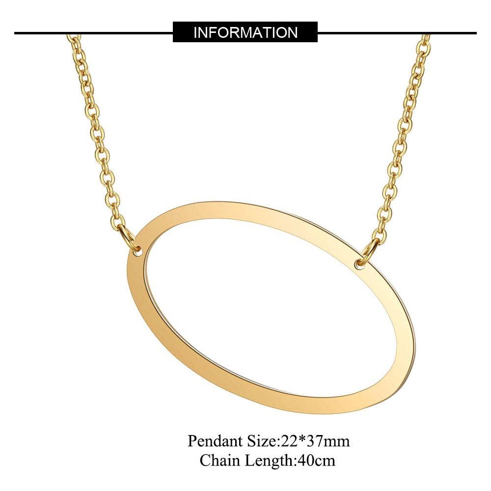 Large Initial Necklace 100% Stainless Steel Jewelry Big Letter A-Z Gold - Frimunt Clothing Co.