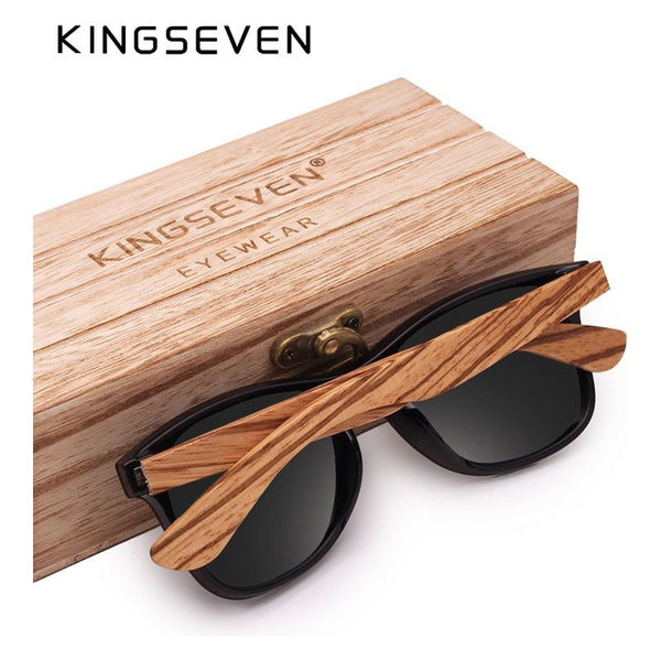 Brand Designer Polarized Lens New Zebra Wood Sunglasses UV400 Protection Unisex With Wood Case & Accessories - Frimunt Clothing Co.