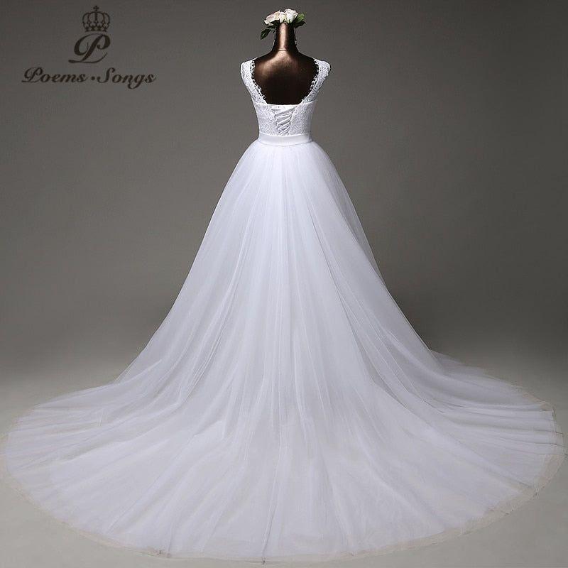 Lorraine Mermaid Wedding Dress With Detachable Train - Frimunt Clothing Co.