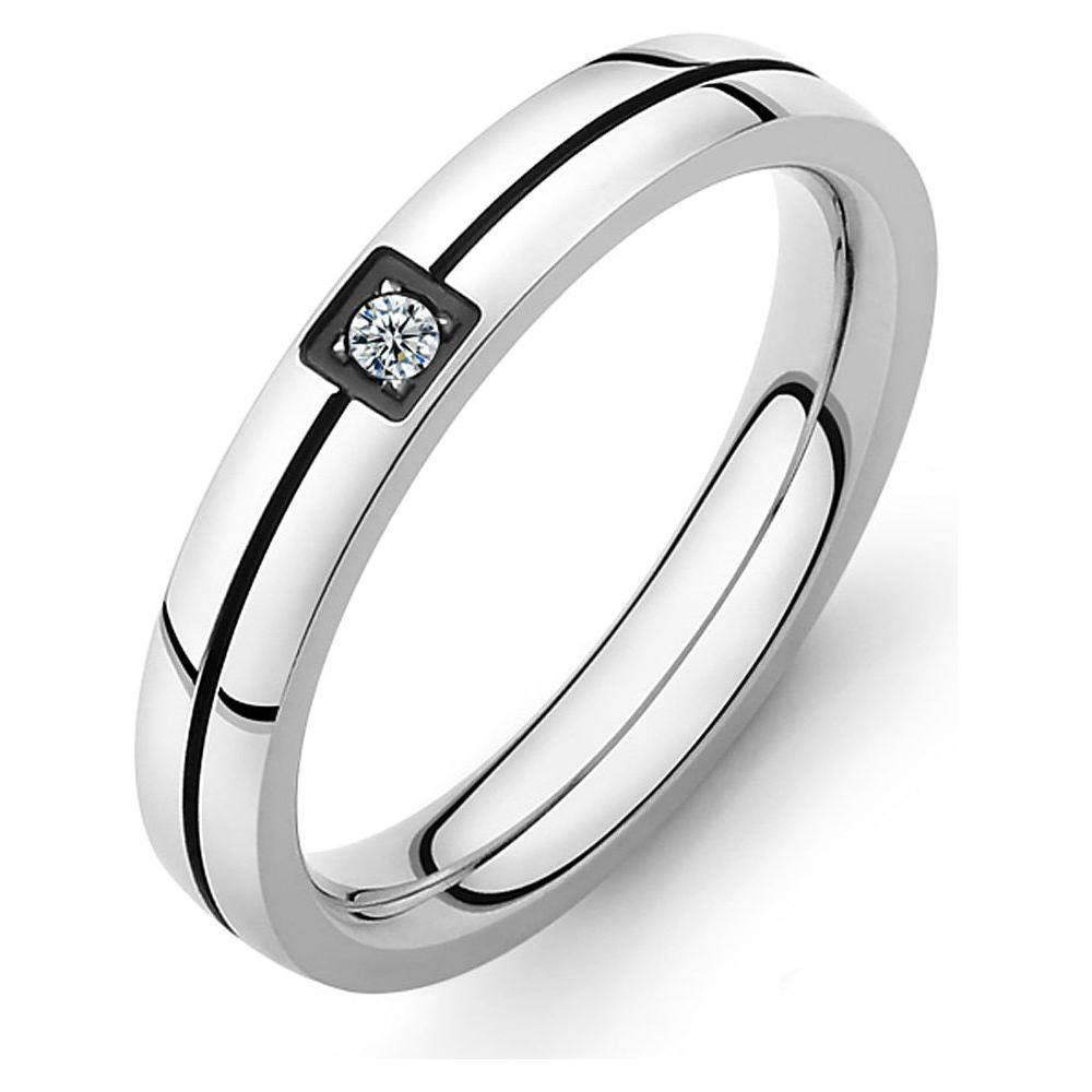 Mosaic Cubic Zirconia Ring Stainless Steel Shining Crystal Couple Rings Forever Love For Romantic Gift R19102 - Frimunt Clothing Co.