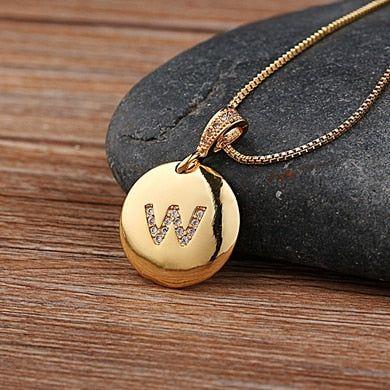 Hot Sale Top Quality Women's Initial Letter Necklace Gold Color 26 Letters Charm Pendants - Frimunt Clothing Co.