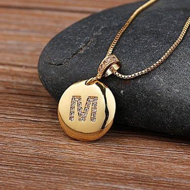 Hot Sale Top Quality Women's Initial Letter Necklace Gold Color 26 Letters Charm Pendants - Frimunt Clothing Co.