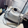 SGARR LUXURY Eco Leather Women Handbags Metal Rivets - Frimunt Clothing Co.