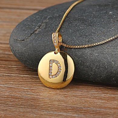 Hot Sale Top Quality Women's Initial Letter Necklace Gold Color 26 Letters Charm Pendants - Frimunt Clothing Co.