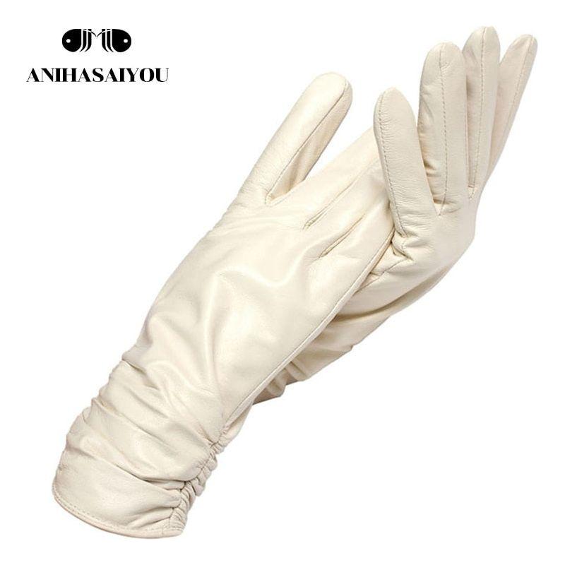 New Fashion Leather Gloves Short Style For Women Wrist Adjustable Winter Warm Gloves, Touchscreen Gloves - Frimunt Clothing Co.