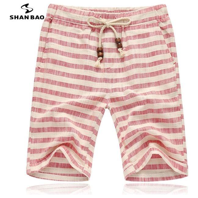 SHAN BAO Brand Men's Summer Cotton Shorts Plaid or Stripes Print High Quality - Frimunt Clothing Co.