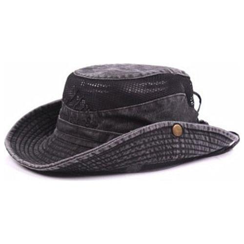 Adult Men's Summer Mesh Breathable Retro 100% Cotton Panama Hat Jungle Fishing Beach - Frimunt Clothing Co.