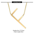 Large Initial Necklace 100% Stainless Steel Jewelry Big Letter A-Z Gold - Frimunt Clothing Co.