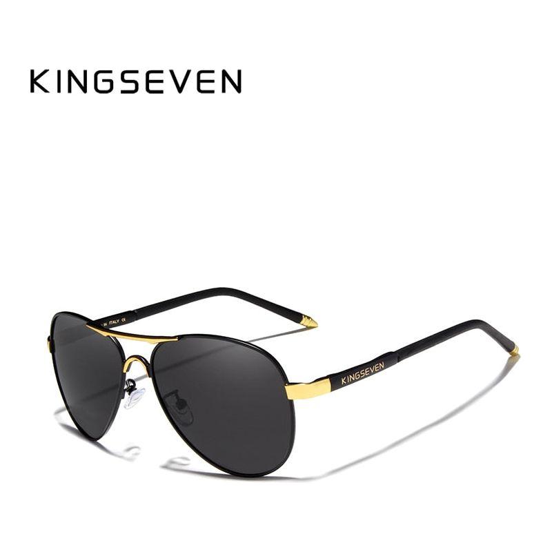KINGSEVEN Brand Men's Driving Polarized Sunglasses Aluminum Frame With Accessories - Frimunt Clothing Co.