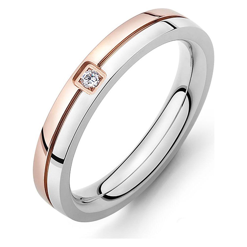 Mosaic Cubic Zirconia Ring Stainless Steel Shining Crystal Couple Rings Forever Love For Romantic Gift R19102 - Frimunt Clothing Co.