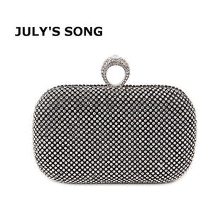 Women's Evening Clutch Bags Crystal Diamonds-Studded With Chain For Wedding Party - Frimunt Clothing Co.