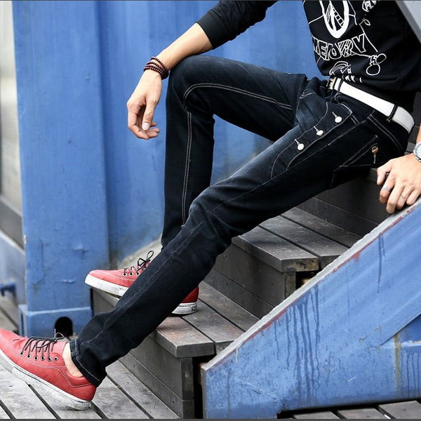 High Quality Casual Men's Jeans Comfortable Stretch Slim Cut