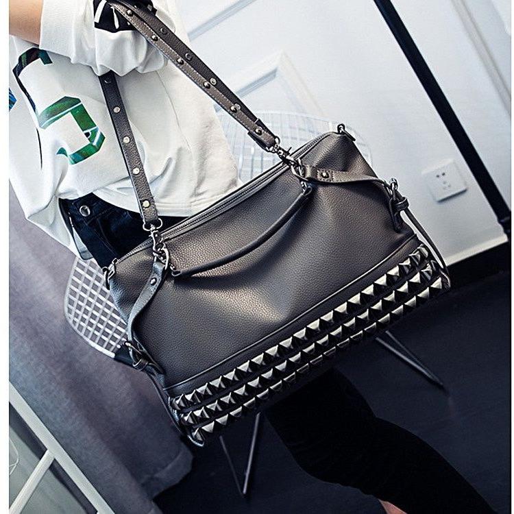 SGARR LUXURY Eco Leather Women Handbags Metal Rivets - Frimunt Clothing Co.