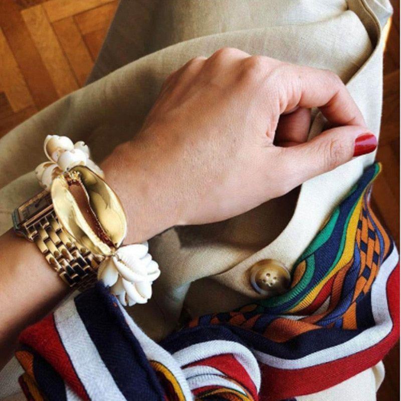 Natural Cowrie Shell Adjustable Bracelet  For Women Summer Accessories - Frimunt Clothing Co.