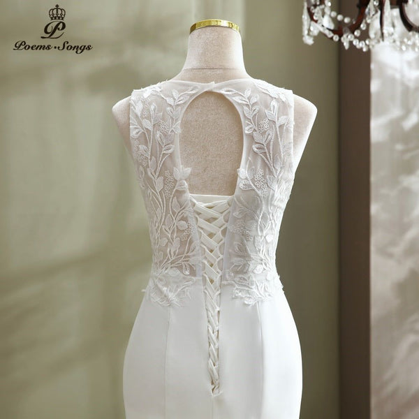 Elysse Elegant Mermaid Style Wedding Dress - Frimunt Clothing Co.