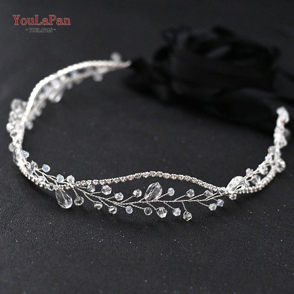 Crystal Belt for Wedding Dress Ivy Flower Wedding Dress Sash Belt Silver - Frimunt Clothing Co.