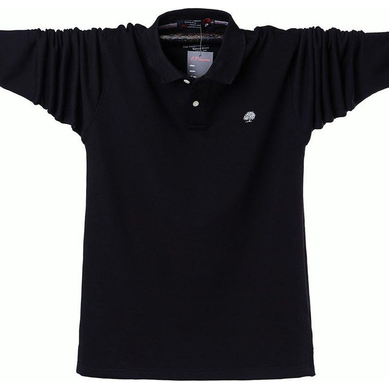 Autumn-Winter-Spring New Men's Long Sleeve Polo Shirt Casual Thermal Fleece Thick Warm Plus sizes - Frimunt Clothing Co.