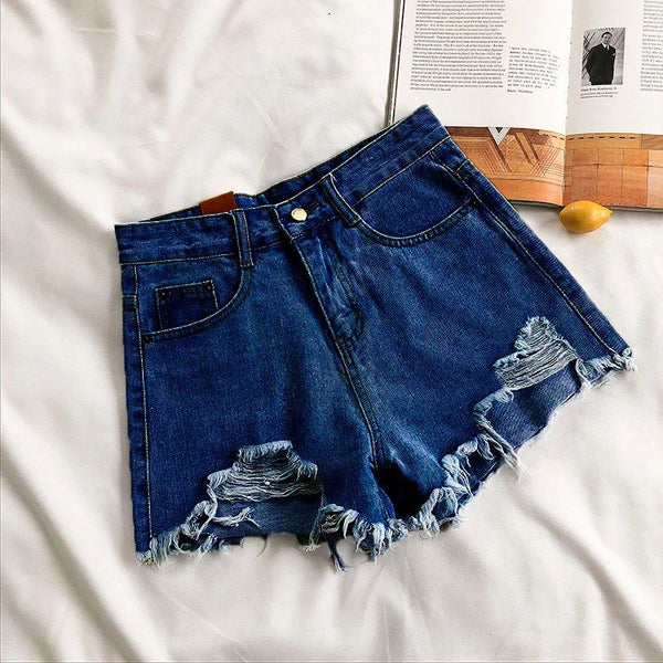 Women's Casual Summer Denim Shorts Pocket Ripped Jeans - Frimunt Clothing Co.
