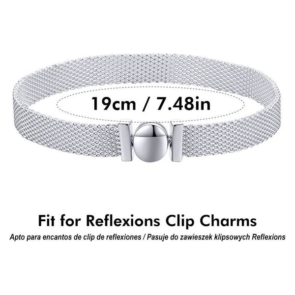 100% Real Sterling Silver 925 Reflexions Bracelet for Women European Luxury Fine Jewelry SCX110