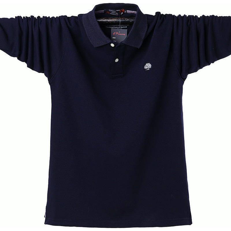 Autumn-Winter-Spring New Men's Long Sleeve Polo Shirt Casual Thermal Fleece Thick Warm Plus sizes - Frimunt Clothing Co.