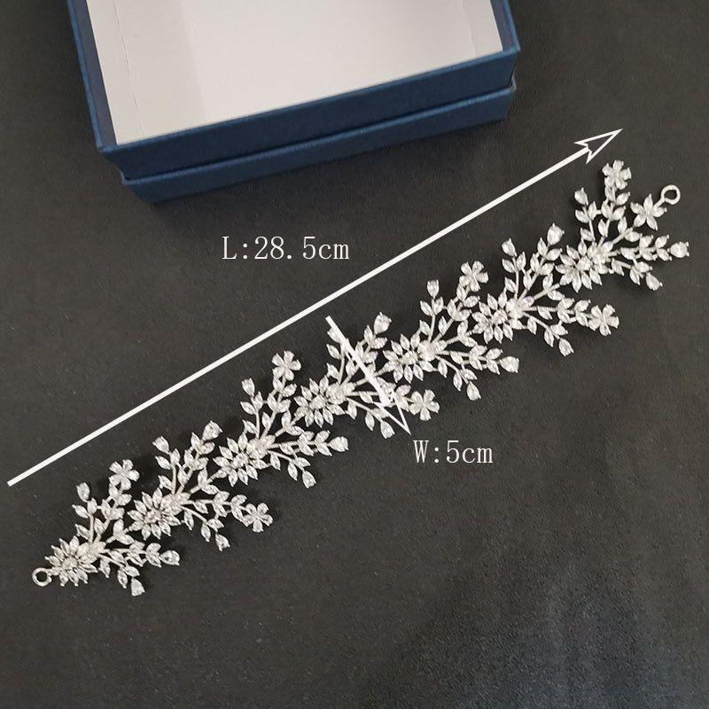 Luxury Flexible Full Cubic Zircon Bridal Tiara Headband Bride Bridesmaids Crown - Frimunt Clothing Co.