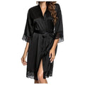New Women's Lace Half Sleeve Silk Belted Robe Fashion Sleepwear - Frimunt Clothing Co.