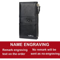 New Hot Women's Long Wallet Top Quality Leather Double Zipper With or Without Name Engraving - Frimunt Clothing Co.