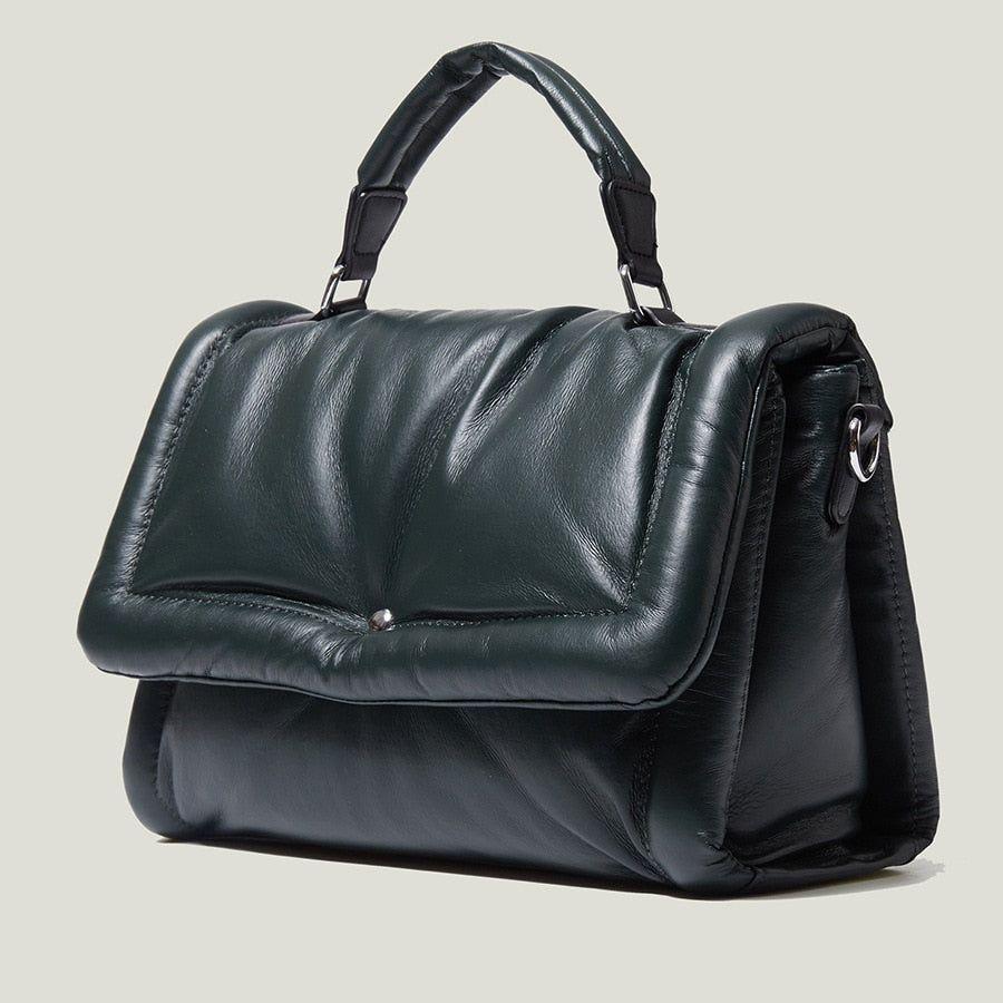 Designer Brand Padded Women's Handbag Down/Cotton Filled Shoulder Crossbody Luxury Eco Leather Messenger  Bag - Frimunt Clothing Co.