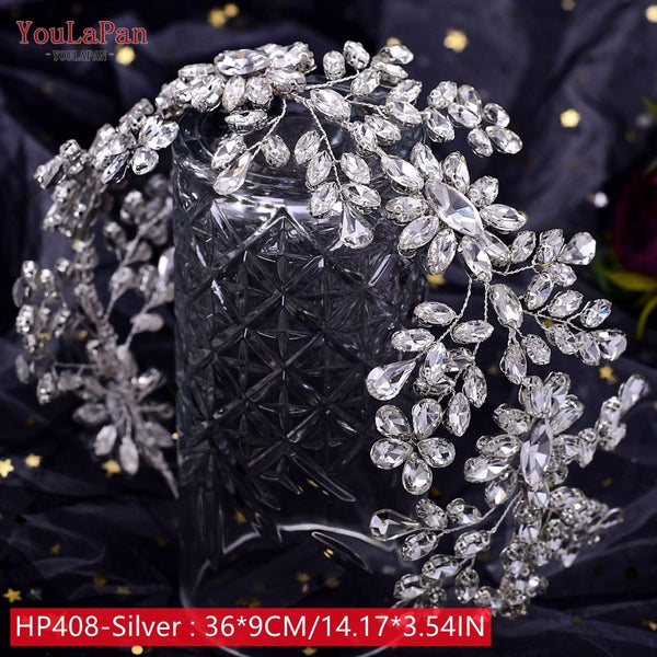 Bride Crown/Hair Vine With Rhinestones Luxury Bridal Headwear Accessories - Frimunt Clothing Co.