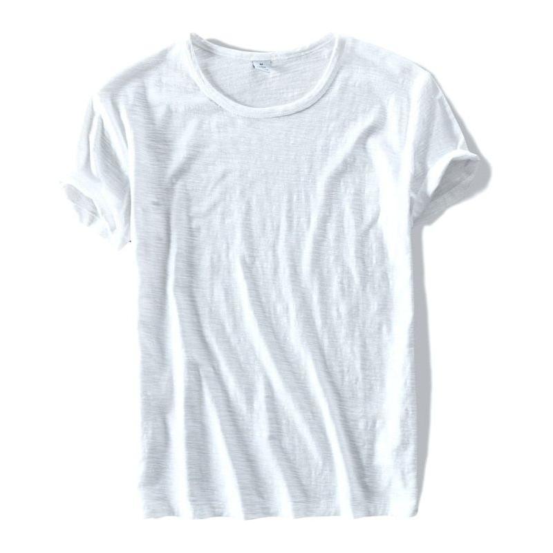 New Men's Short Sleeve O-NECK Breathable 100% Raw Cotton Linen Soft High Quality T-Shirt- 213 - Frimunt Clothing Co.