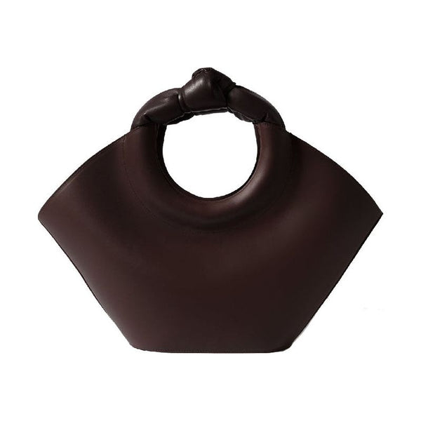 Women's Solid Color Handbag Eco Leather Big Tote Large Capacity Dark Brown Black - Frimunt Clothing Co.