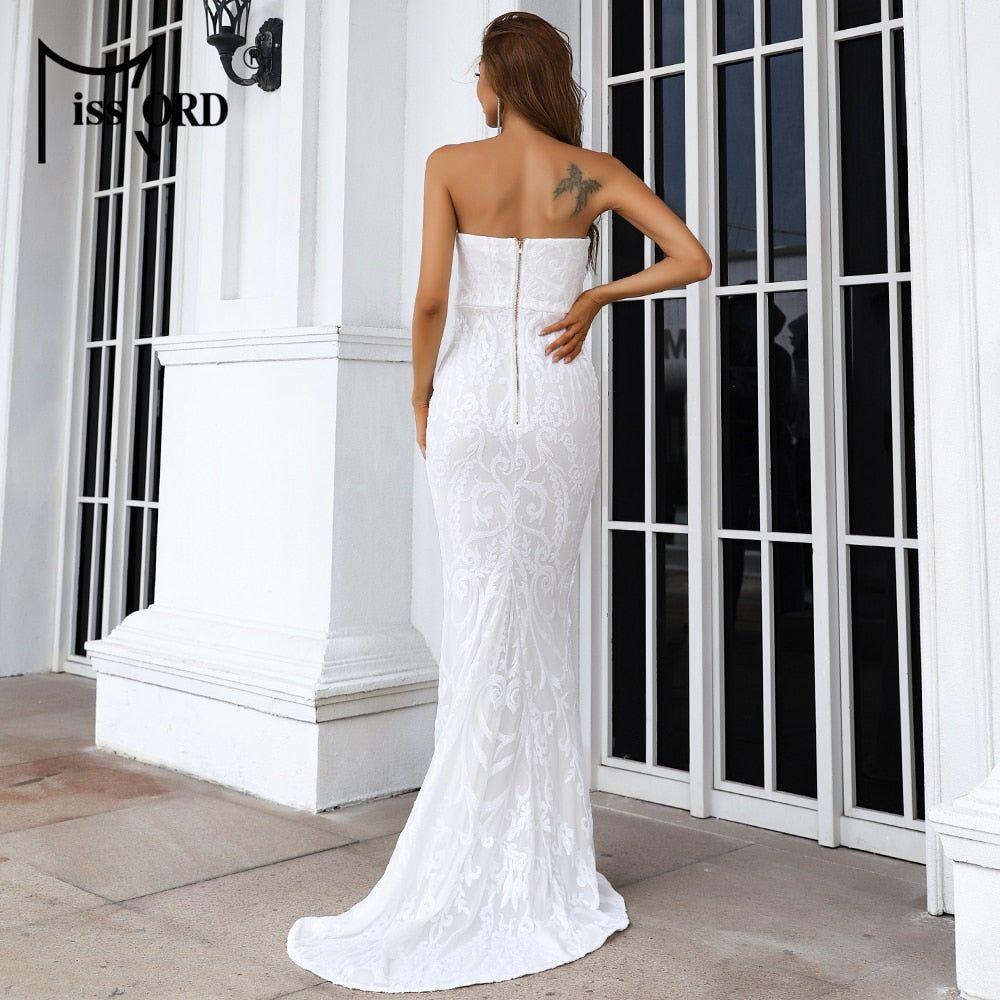 Missord Long Party Dress Sexy Off Shoulder Sequined Floor Length - Frimunt Clothing Co.