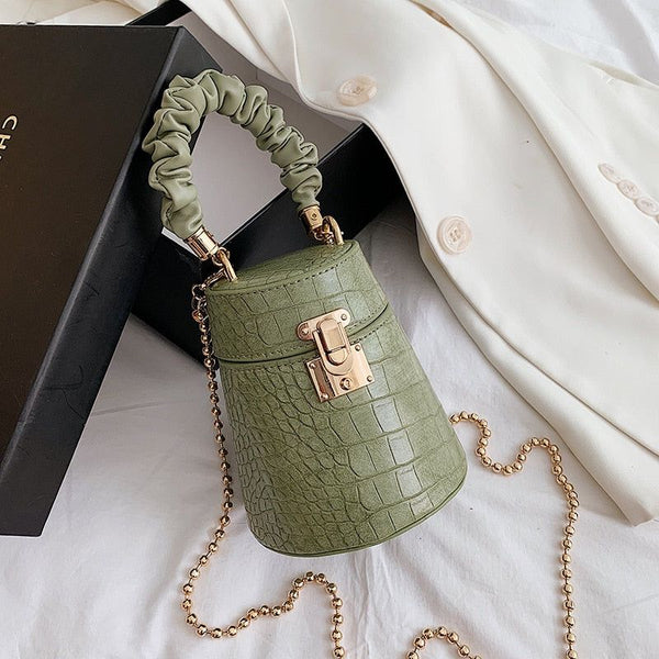 Women's Crocodile Pattern Small Bucket Bag Crossbody 2022 Fashion Purses and Handbags - Frimunt Clothing Co.