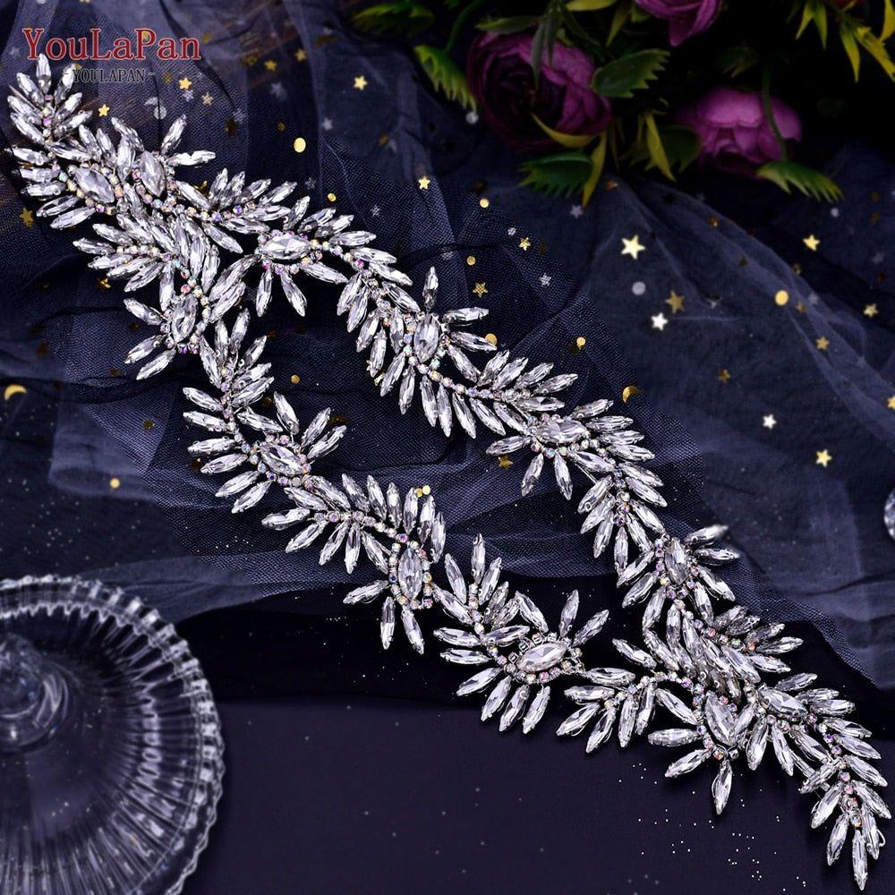 Luxurious Rhinestone Headband Silver Hair Accessories Bling Bride Tiaras - Frimunt Clothing Co.