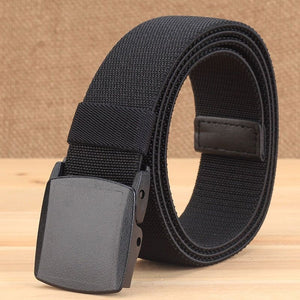 No Metal Free Over Security Elastic Woven Men's Belt Casual Canvas Ideal for Travelers